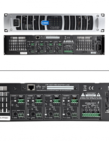 CLOUD&nbsp;|&nbsp;VTX4120&nbsp;|&nbsp;Amplificateur numérique | 4 canaux | 120W | Lo-Z