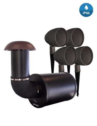 TRUAUDIO&nbsp;|&nbsp;ULTRASCAPE10&nbsp;|&nbsp;Pack Sonorisation Extérieur | 4 enceintes 4,5'' | 1 Sub. 10'' 