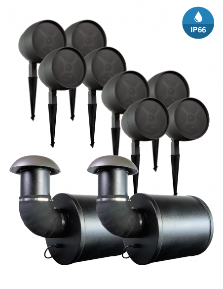 TRUAUDIO&nbsp;|&nbsp;ULTRA12-8.2&nbsp;|&nbsp;Pack Sonorisation Extérieur | 8 enceintes 6,5'' | 2 Subs. 12'' 