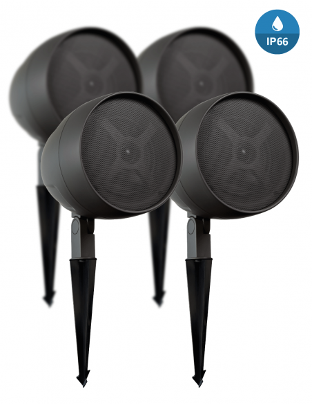 TRUAUDIO&nbsp;|&nbsp;ULTRASCAPE12 AMP&nbsp;|&nbsp;Pack Sonorisation Extérieur 300W | 4 enceintes 6,5'' | 1 Sub. 12'' | 1 Ampli