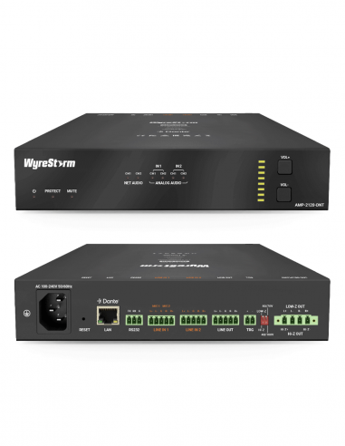 WYRESTORM&nbsp;|&nbsp;AMP-2120-DNT&nbsp;|&nbsp;Amplificateur IP numérique | 1 ou 2 canaux | 120W | Hi-Z-Lo-Z
