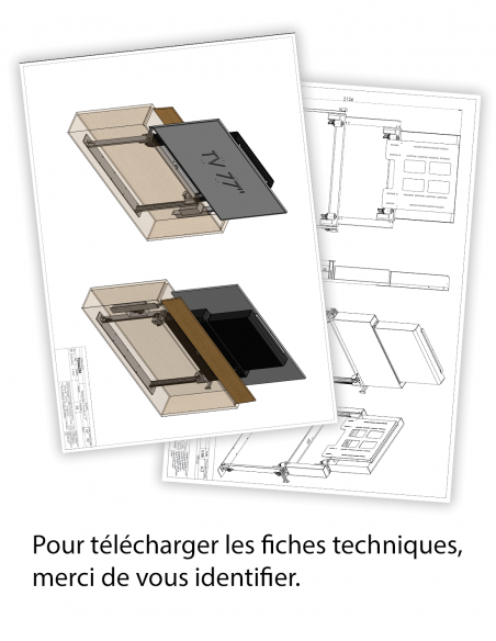SEA AND SYMPHONY&nbsp;|&nbsp;7004-AZ-900-5G-AL&nbsp;|&nbsp;Ascenseur Double-Course TV ≤ 65'' avec Trappe Motorsiée