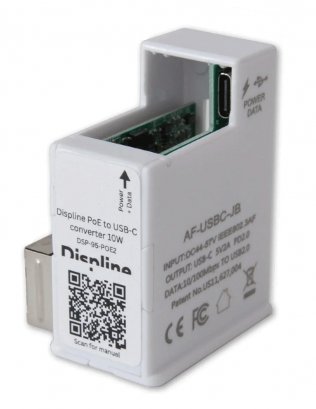 DISPLINE&nbsp;|&nbsp;DSP-95-POE2&nbsp;|&nbsp;Convertisseur PoE 10W et Data