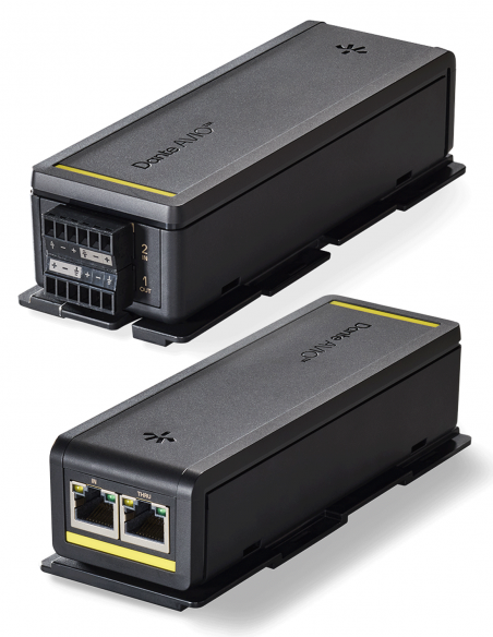 AUDINATE&nbsp;|&nbsp;AVIO-A-2IN2OUT-EB&nbsp;|&nbsp;Convertisseur Dante™ AVIO / 1 Entrée, 1 Sortie Analogique (2 canaux)
