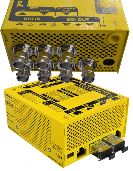 LYNX TECHNIK AG&nbsp;|&nbsp;CDE-1923-SM&nbsp;|&nbsp;Convertisseur 3G-SDI / ST 2110 | I/O Référence | 10GbE SM LC