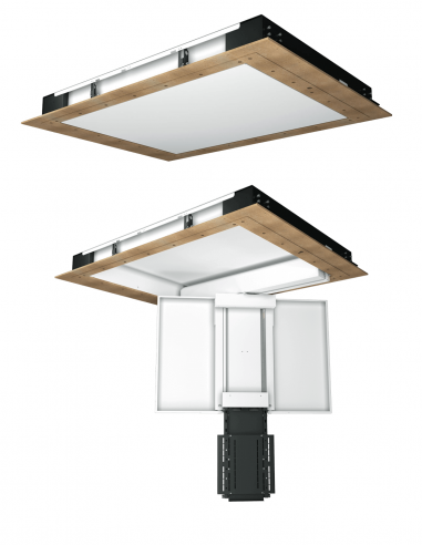 FUTURE AUTOMATION | CHRST5 | Trappe Plafond avec Bras Télescopique et Pivot Central 180° pour Escamotage TV | Taille 2