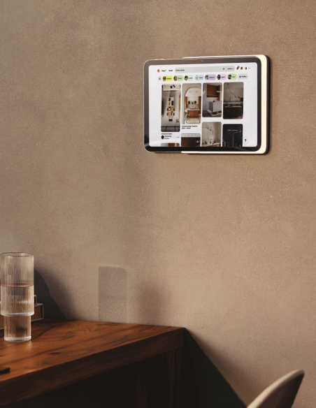 DISPLINE&nbsp;|&nbsp;DAME WALL HOME 2.0 10.9-T&nbsp;|&nbsp;Station d'Accueil Murale Inamovible pour iPad 10.9'' et 11'' | Titanium
