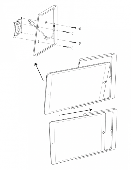 DISPLINE&nbsp;|&nbsp;Companion Wall Home 10.9 W-I&nbsp;|&nbsp;Station d'Accueil Murale pour iPad 10.9'' et 11''| Blanche