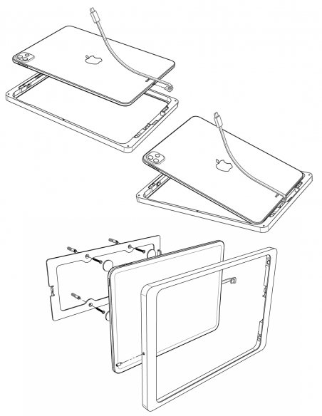 DISPLINE&nbsp;|&nbsp;Companion Wall 2.0 10.9 G-I&nbsp;|&nbsp;Station d'Accueil Murale pour iPad 10.9'' et 11''| Anthracite