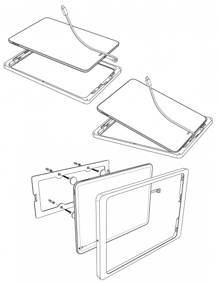 DISPLINE&nbsp;|&nbsp;Companion Wall 2.0 A B-S&nbsp;|&nbsp;Station d'Accueil Murale pour Galaxy Tab 11''| Noire
