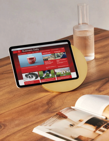 DISPLINE&nbsp;|&nbsp;Sunset Stand AIR-G&nbsp;|&nbsp;Station d'Accueil de Bureau pour iPad 10.9'', AIR 11'' et PRO 11'' | Gold