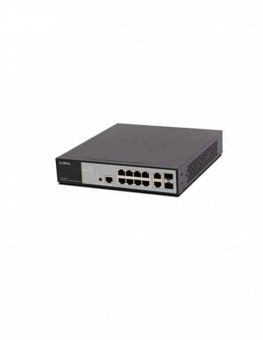LUXUL | XMS-1208P | Switch 8 Ports Gigabit PoE+ | 4 Ports Uplink