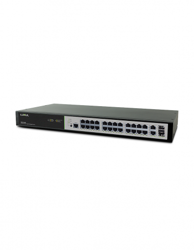 LUXUL | XMS-2624P | Switch 24 Ports Gigabit PoE+ | 2 Ports Uplink