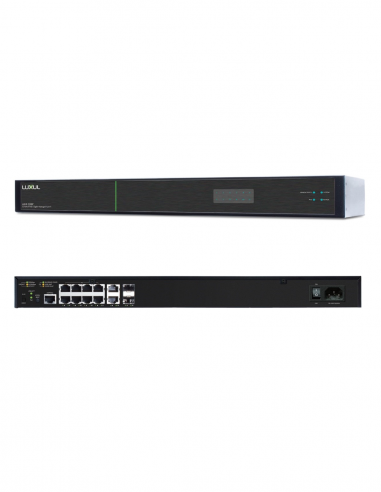 LUXUL | AMS-1208P | Switch 10 ports (8 PoE+) Gigabit Ethernet | 2 Ports Uplink