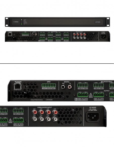 CLOUD&nbsp;|&nbsp;CXA4250&nbsp;|&nbsp;Amplificateur IP numérique | 4 ou 8 canaux | 250W | Hi-Z-Lo-Z 