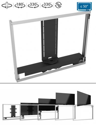 SEA AND SYMPHONY&nbsp;|&nbsp;7050-TS&nbsp;|&nbsp;Ascenseur TV ≤ 50'' | Rotation Motorisée sur Axe Central 
