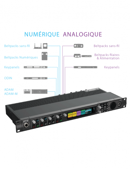 RTS | OMS ANALOGIQUE-4F | Station maître hybride IP | Analogique | 4 canaux | 1RU | XLR-4F