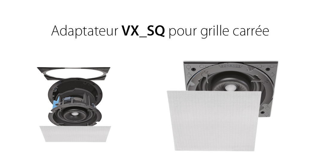 Adaptateur pour grille carrée gamme VX de Sonance !