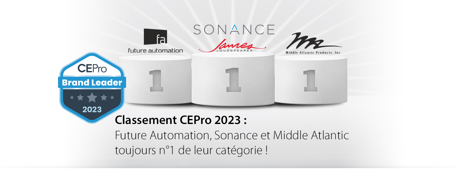 Classement CEPro : Future Automation, Sonance et Middle Atlantic toujours N°1 !