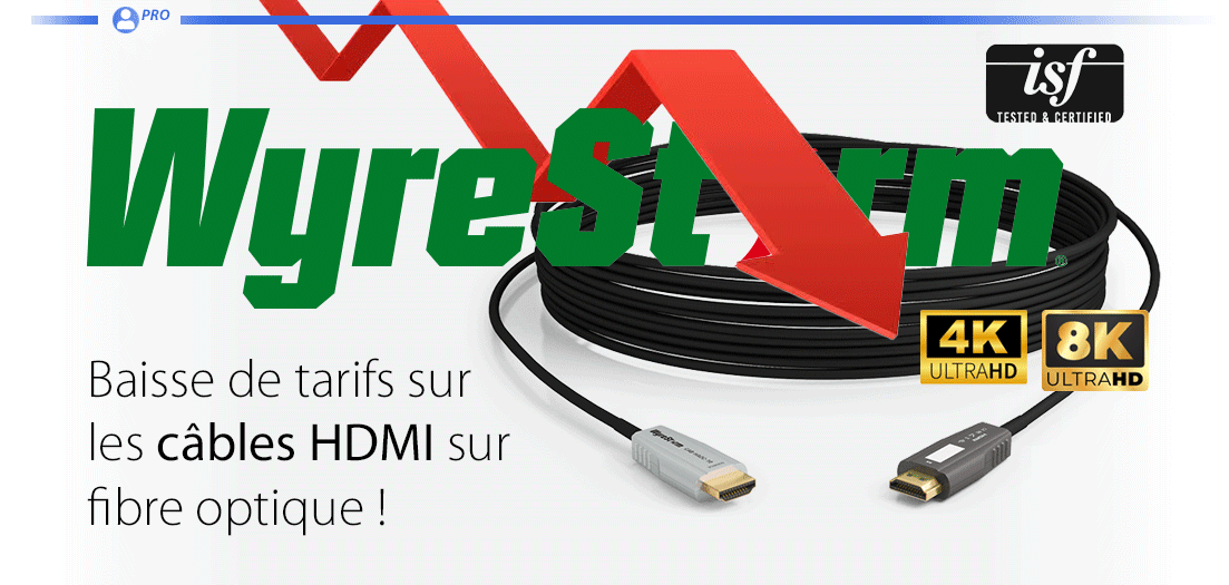 Baisse de prix pour les c&acirc;bles HDMI HAOC de Wyrestorm !