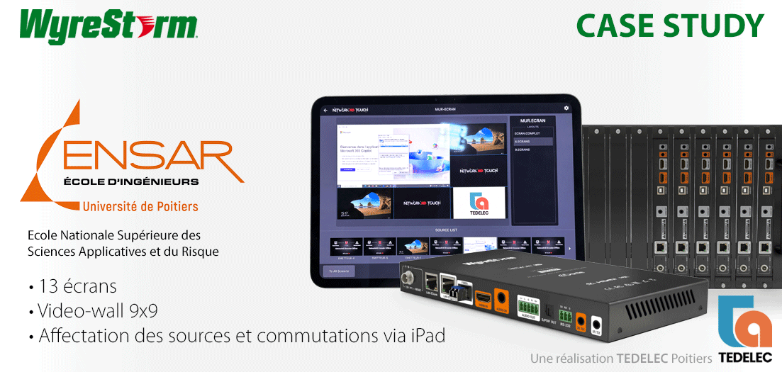 Wyrestorm CASE STUDY : amphi AV pour l'ENSAR par TEDELEC !