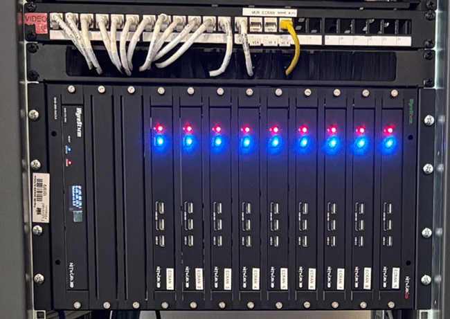 Rack technique avec les modules NHD-500 de Wyrestorm !