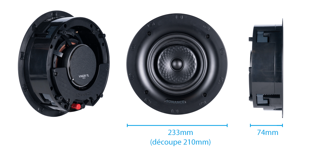 Sonance VX62R-TL : 74mm d'épaisseur seulement !