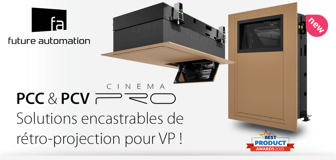 Future Automation, Gamme Cinema PRO, solutions encastrables pour rétro-projecteurs !