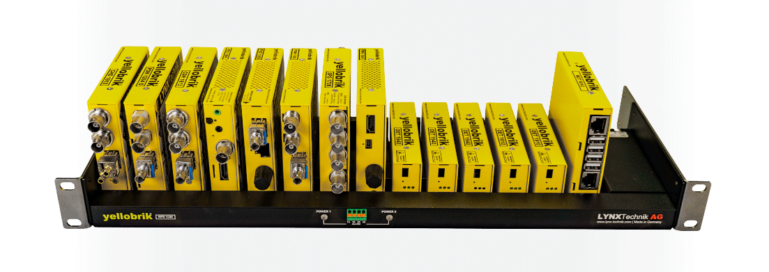 Support rack RFR-1200 avec modules yellobrick
