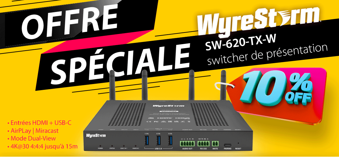 Offre Sp&eacute;ciale -10% sur le SW-620-TX-W de Wyrestorm !