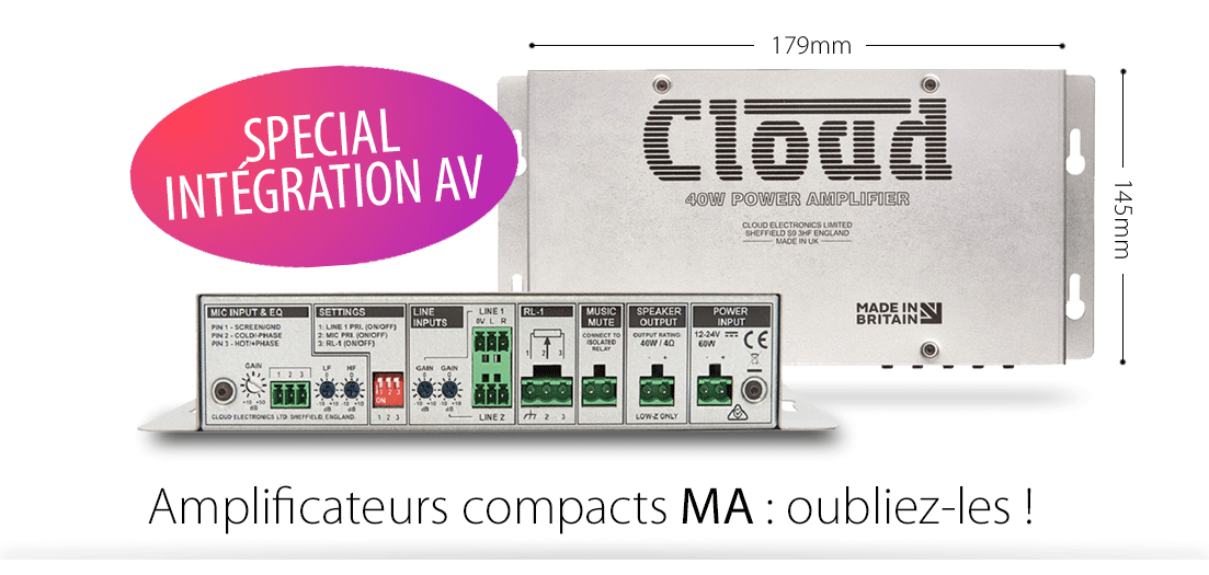 Cloud Electronics : amplis compacts gamme MA : oubliez-les !