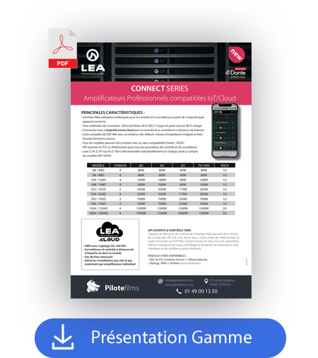 Télécharger le PDF de présentation de la gamme CONNECT SERIES de LEA PROFESSIONAL !