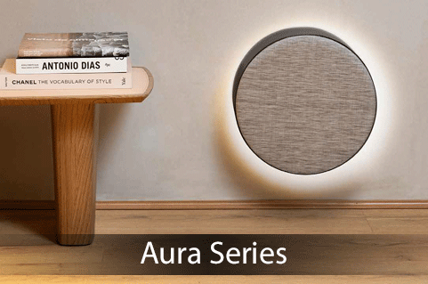 Enceintes et Subwoofers lumineux muraux - Gamme Aura de Magna Audio