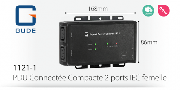 GUDE 1121-1, PDU connectée compacte 2 ports IEC !
